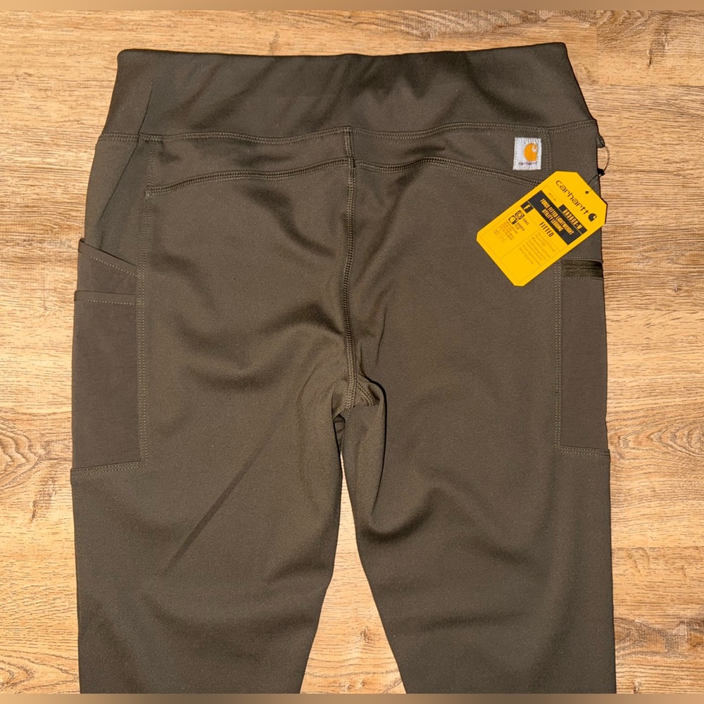 NWT CARHARTT FORCE FITTED Lightweight Brown Utility Legging pants. Size Large. - Picture 7 of 9